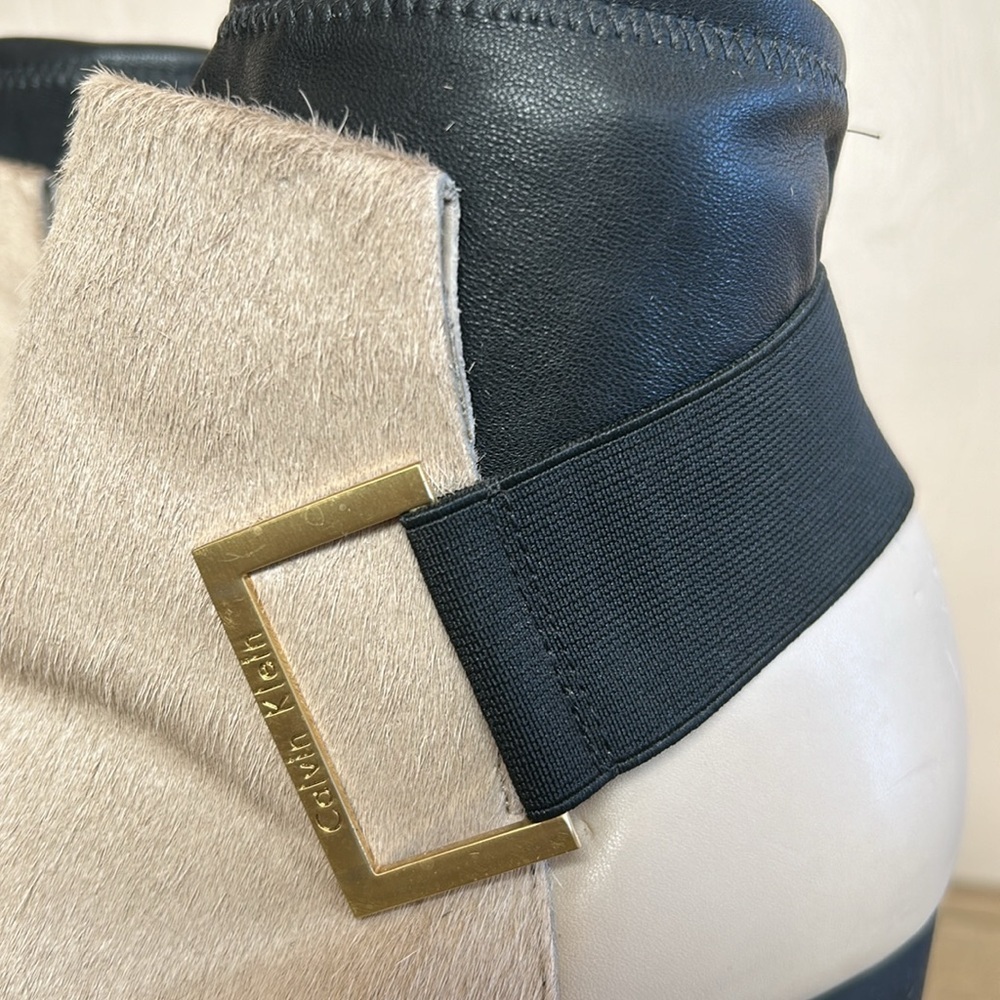 Calvin Klein Women’s Booties. Size 10. Cream/ Black Color. - Picture 3 of 13